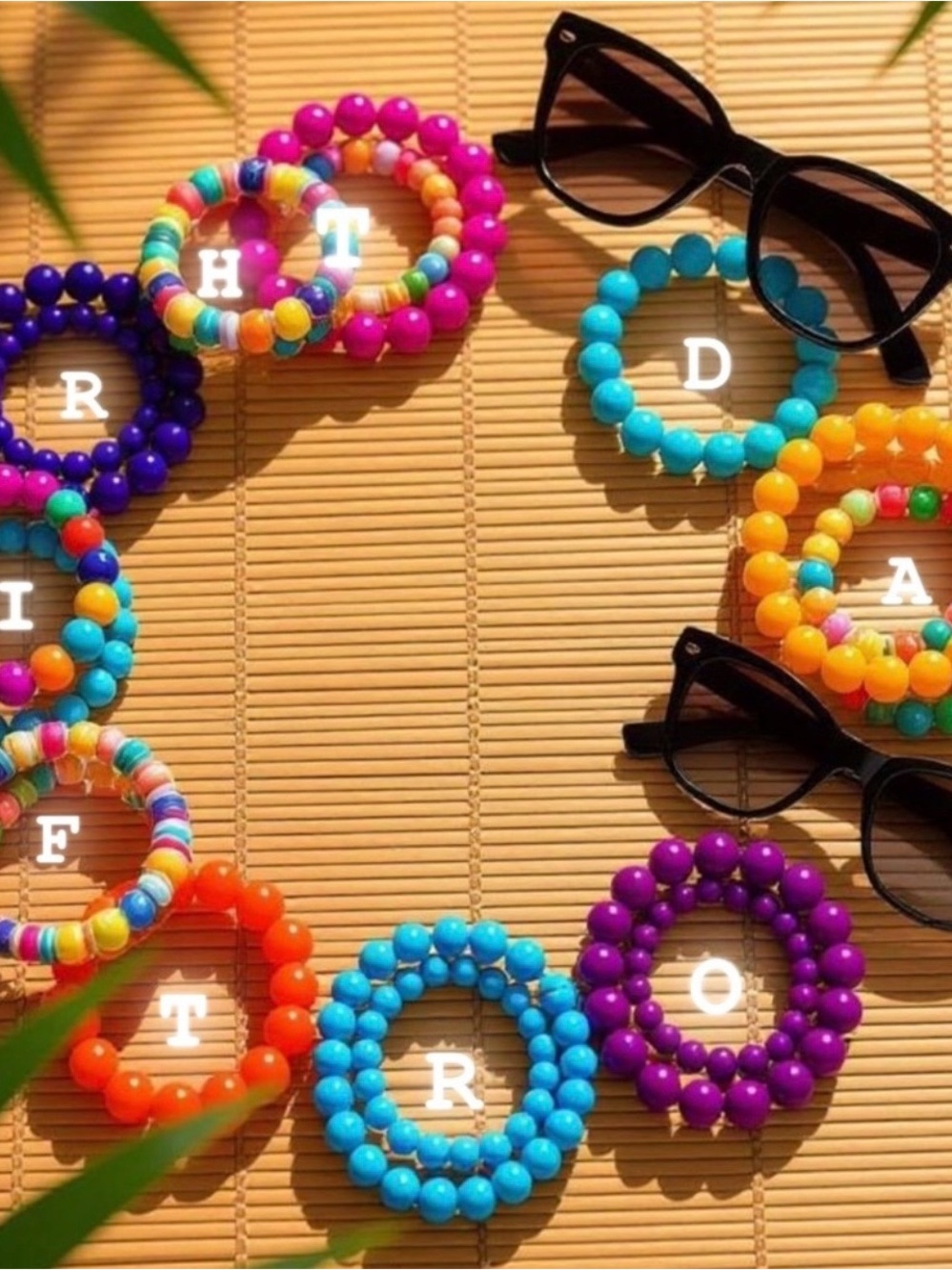 Reserved listing Beaded Bracelet Set - Multicolor